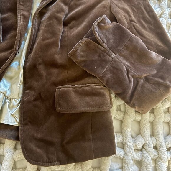 J Crew Womens 2 Velvet Blazer Brown Career Preppy Academia Classic Fitted - Picture 2 of 4